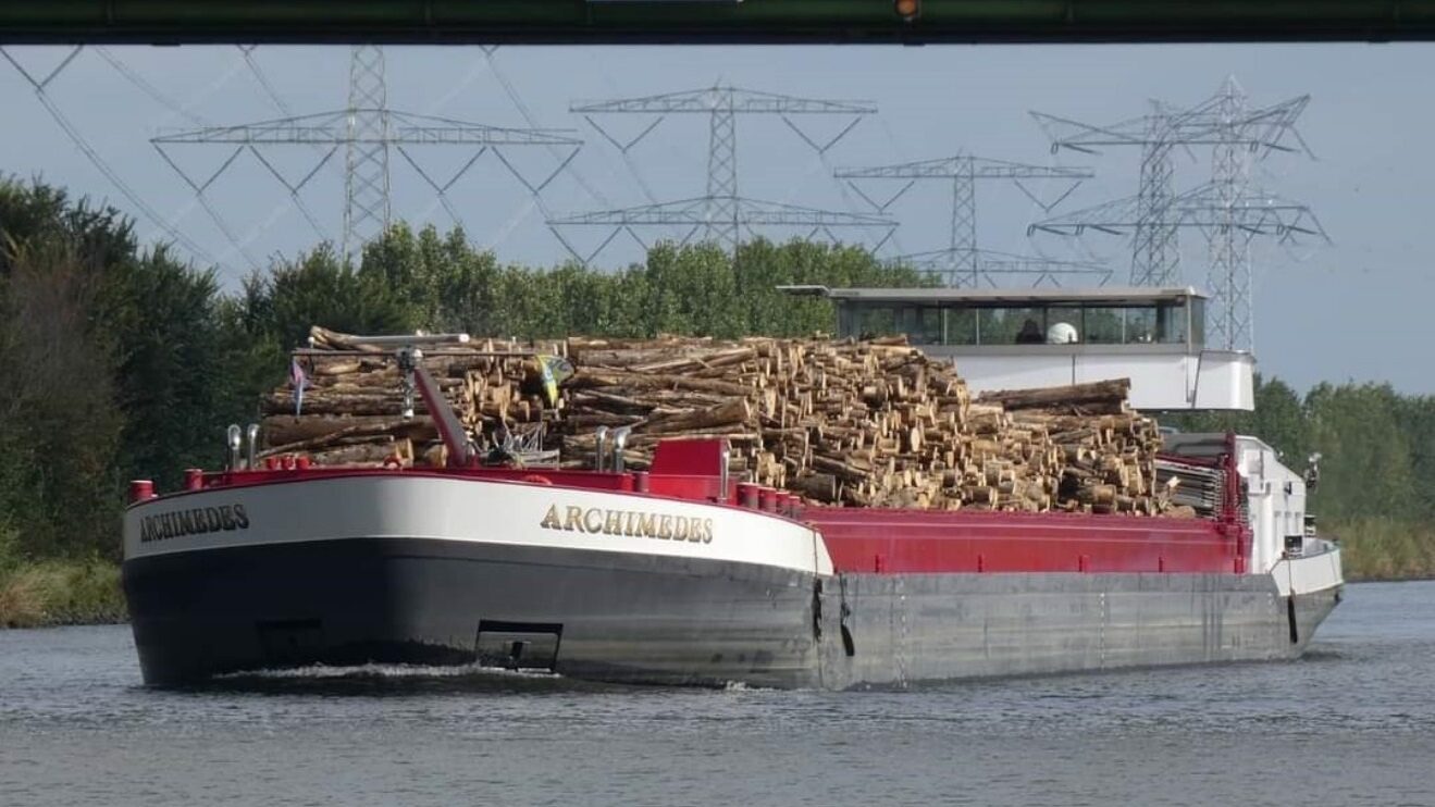 ms Archimedes transporting logs (breakbulk)
